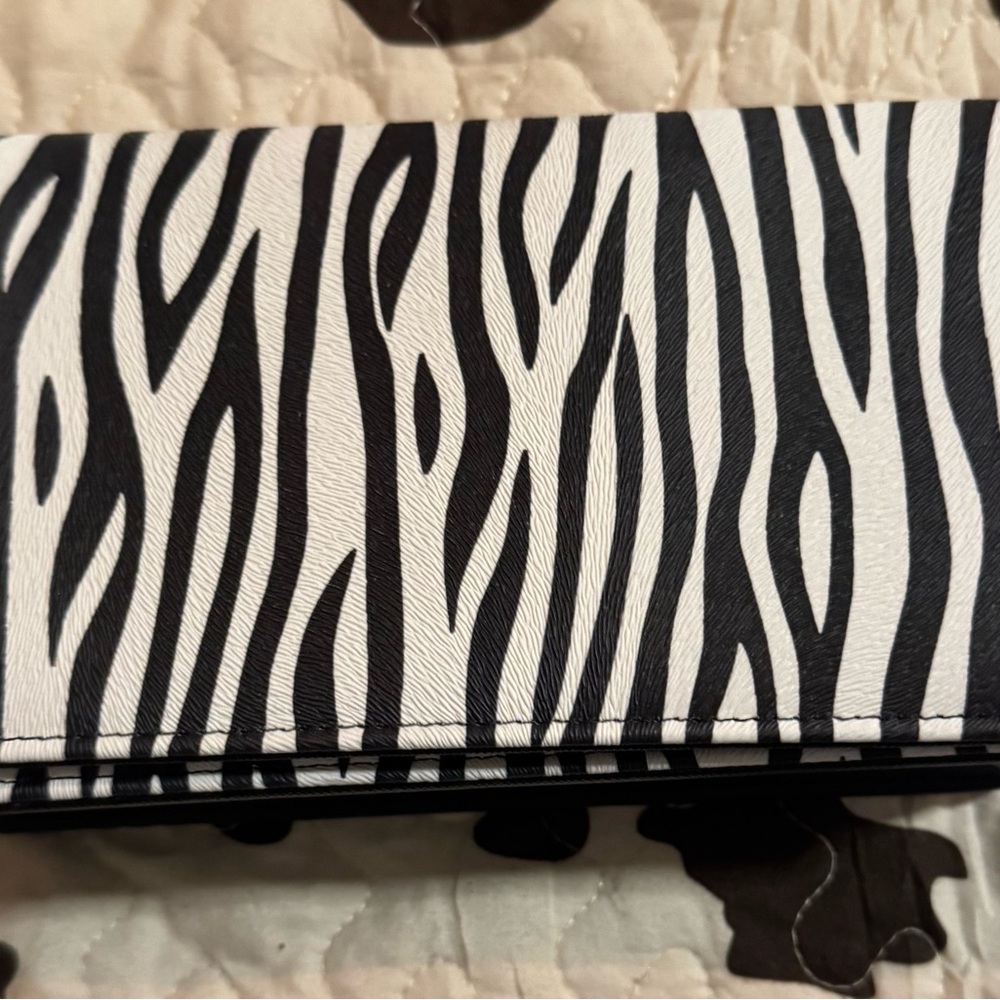 Daisy Rose Zebra Print Clutch and Crossbody Bag